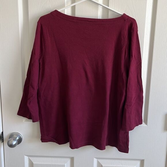 Maroon 3/4 Sleeve Shirt - Picture 4 of 7